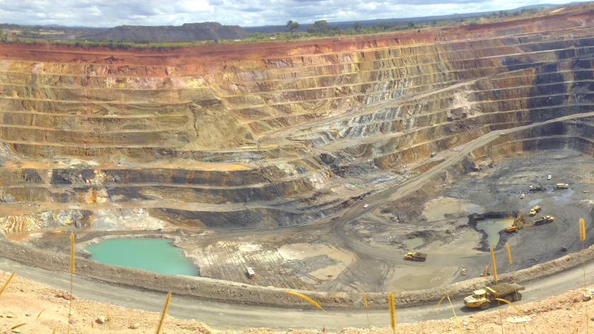Industrial open pit cobalt mine in the DRC