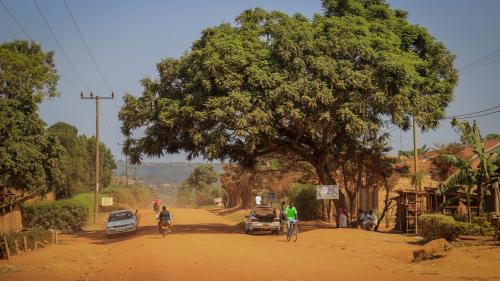 Everyday life on the street of the local Ugandan border town of Mbale