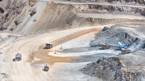 Open pit copper mine in Chile
