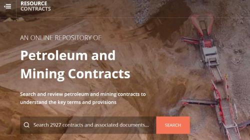 Homepage screenshot of the ResourceContracts site